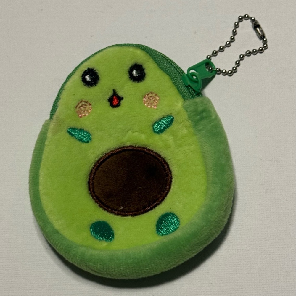 Avocado Coin Purse, Avocado Bag, Funny Food Coin Purse, Food Bag, Vegetable Bag
